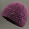 Nuevos Sombreros de Invierno para Mujeres de Mediana Edad y Mayores, Sombrero de Lana Cálido con Felpa para Abuela Señora Mayor, Sombrero de Punto Anti-Frío para Mamá