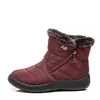 Transfronterizo talla grande transfronterizo invierno nuevo cálido botas de nieve para mujer cremallera lateral botas de algodón ligeras zapatos de madre zapatos de mujer