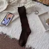 Calcetines Meilade de Media Caña Otoño e Invierno para Mujer, Estilo Coreano Sencillo Patrón de Diamantes Calcetines Adelgazantes de Media Pierna