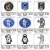 Stickers de tela bordados astronauta planeta buzo parche boutique venta al por mayor insignia de punto parche atmósfera simple
