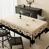 Fornecimento Exclusivo Transfronteiriço de Toalha de Mesa Retangular para Casa em Fio Verde Estilo Retro Americano, Impermeável, à Prova de Óleo, Lavável
