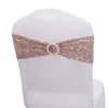Fornecimento direto da fábrica em decoração de hotel e casamento atacado capa de cadeira de elastano encosto com laço flor lantejoustraps