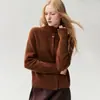 Nuevo Cardigan de Punto de Cachemira para Mujer Otoño 2026 Estilo Vintage Old Money con Hebilla Ropa Exterior Sencilla