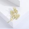 Venta caliente transfronteriza de ropa de moda europea y americana, broche de oreja de trigo amarillo simulado, traje de ramillete, joyería transfronteriza que combina con todo.