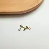 Accesorios para Joyería DIY Chapado en Cobre k Oro Circonita Microincrustada Rama Cuadrado Circonio Colgante Pendientes Pendientes Colgante