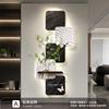 Estilo Crema Blanco y Negro Creativo Pintura Decorativa de Entrada Planta Verde Hidropónica Pintura de Luz Sala de Estar Pintura Colgante Mural de Puerta de Entrada