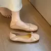 Encuentro de Primera Temporada Bailarinas Planas de Lazo Suave Estilo Nuevo 2026 Zapatos Versátiles Tipo Rollito de Huevo