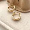Brincos Pontilhados Escovados Estilo Minimalista para Mulheres 2026 Novos Brincos Populares de Alta Qualidade com um Toque Luxuoso e Elegante
