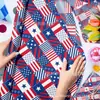 Papel para Copiar Dia Nacional Americano Wx325 17g Doce de Presente Papel de Embrulho à Prova de Umidade Decoração Listrada de Estrela Papel de Seda
