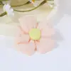 Estilo Coreano Niños Otoño e Invierno Nuevo Cuadros Forma de Flor de Algodón Accesorios Niña Bebé Flor de Tela Accesorios Hechos a Mano