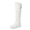 Comércio Exterior Calçados de Algodão Quentes de Inverno Botas Acima do Joelho Botas de Neve Botas de Couro com Solado Grosso Calçados de Algodão e Lã Espessados Botas Altas