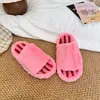 Pantuflas casuales y lindas para niñas estilo caricatura para exterior e interior, antideslizantes, nuevo modelo 2026, pantuflas peludas con diseño de punta cerrada