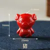 Arenisca Roja para los Doce Signos del Zodíaco en el Año de Nacimiento, Arenisca Imperial de Alto Contenido para Accesorios de Joyería DIY, Colgantes, Cuentas Sueltas, Pulseras, Collares