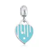 Acero de Titanio Popular Colgante Arcoíris Collar de Acero Inoxidable Colgante Gota de Aceite Accesorios para Pulsera DIY Colgante Bandera Americana para Mujeres