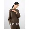 Camiseta Básica Casual Holgada de Cuello Redondo y Mangas Largas para Mujer 2026 Otoño e Invierno Nuevo Estilo Elegante Ropa de Trabajo Sencilla Moda Top