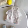 Pantalones de encaje para niñas, estilo coreano, para niñas pequeñas, estilo occidental, con encaje falso, de dos piezas, antimosquitos, para verano
