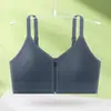 Sujetador deportivo para mujer con cremallera frontal, chaleco pequeño a prueba de impactos, soporte para el pecho, sin aros, transpirable, espalda bonita, sin tirantes, wrap chest de comercio exterior