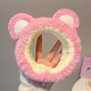 Cocar bonito de urso de morango cocar de cabeça fêmea Net vermelho outono e inverno pelúcia lavagem facial antiderrapante faixa de cabelo all-match cabelo pressionando headband