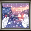 Pegatina electrostática blanca minimalista navideña transfronteriza para ventana con decoraciones de Papá Noel, muñeco de nieve y copo de nieve para cristal de ventana festivo