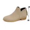 Novos Sapatos Femininos Plus Size Transfronteiriços Outono/Inverno 2026: Botas Casuais de Bico Fino Cor Sólida Estilo Britânico Slip-On Salto Baixo Bloco Moda