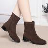 Botines Modernos para Mujer, Forrados de Felpa, Cómodos para Madres, Botas de Algodón con Tacón Grueso, Antideslizantes, Nuevos Botines Martin Otoño/Invierno 2026 para Mujer