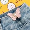 Hebilla de cintura de mariposa, par de hebillas, extraíble, sin clavos, sin costuras, botón de cintura, jeans, cintura grande, cambio, cintura pequeña, ajustado, artefacto