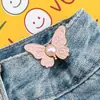 Hebilla de cintura de mariposa, par de hebillas, extraíble, sin clavos, sin costuras, botón de cintura, jeans, cintura grande, cambio, cintura pequeña, ajustado, artefacto