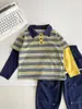 Valle del Viento 2026 Otoño Nuevo Estilo Coreano Bloque de Color Niños Dos Piezas Falsas Camisa POLO Primavera/Otoño Niños Cuello Solapa Top