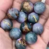 Contas de Acrílico de 16mm com Furo Reto, Graffiti Dourado, para Caneta de Miçangas DIY, Corrente de Celular, Chaveiro, Pingente de Carro e Outros Acessórios