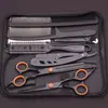 Tesoura de Barbeiro Tesoura de Corte Plano com Dentes Afinar Franja Ferramentas Domésticas de Alta Qualidade Kit de Cabeleireiro com Navalha Comércio Exterior Transfronteiriço