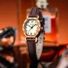 JULIUS JULIUS Estilo Coreano Pantalla de Calendario Sencilla Reloj de Cuarzo Pequeño Retro para Mujer Moderno JA-1508