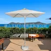 Sombrilla Cuadrada Casual Empujada a Mano para Sol Terraza Abierta Jardín de Villa Patio de Hotel Cafetería Exterior Parasol