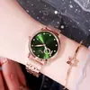 Reloj de Pulsera para Mujer Gedi Transfronterizo con Correa de Acero, Reloj de Cuarzo para Mujer, Reloj Casual Impermeable para Mujer, Modelo al por Mayor Incrustado con Diamantes