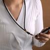 Cordão para celular feminino longo com suporte no pescoço masculino fivela de anel resistente a quedas pingente de Bodhi corda trançada à mão pingente de corda anti-perda para celular