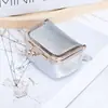 Couro Bovino de Primeira Camada Nova Bolsa Compacta Dourada Anel de Diamante Bolsa para Joias Couro Genuíno Mini Anel Colar Brincos Caixa de Joias para Mulheres