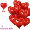 Set de Globos con Forma de Corazón de 10 Piezas Transfronterizo para Decoración de Fiesta de Cumpleaños y San Valentín Globos de Papel de Aluminio con Forma de Corazón de 18 Pulgadas