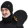 Gorro de invierno para hombre de mediana edad y mayor, cálido gorro de lana con protección para los oídos, grueso, de punto, para otoño e invierno, venta al por mayor