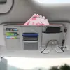Clipe de Armazenamento para Quebra-sol de Carro, Porta-Óculos Multifuncional para Interior de Carro, Porta-Cartão, Bolsa de Armazenamento, Porta-Documentos, Conjunto de Armazenamento