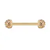 Amazon Aliexpress Shambhala Bola de Diamante Popular Europeo y Americano Acero Inoxidable Multicolor Barra Recta Joyería para Piercing Stud para Lengua