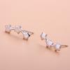 Aretes de Plata 925 para Mujer Temperamento Pequeños Coreanos Personalizados Gato Estilo Coreano Casual Más Fáciles de Combinar Moda