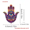 Ojo de Diablo Acrílico Transfronterizo Mano de Fátima Colgante para Ventana Puerta Decoración de Escena Festiva Adorno Colgante con Hilo Dorado