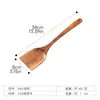 Espátula de Madeira de Acácia com Cabo Longo Mais Vendida da Amazon, Concha de Madeira, Conjunto de Cozinha, Espátula para Fritar de Madeira Teca, Garfo de Salada, Transfronteiriço