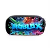 Estuche de Lápices Roblox para Niños, Caja de Papelería de Almacenamiento de Gran Capacidad, Estuche de Lápices de Poliéster para Estudiantes con Cremallera, Bolsa de Lápices de Gran Capacidad