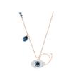 Collar Ojo del Diablo Shijia Borla Dinámica Swarovski Corazón Danzante Cisne Cadena para Clavícula Transfronterizo