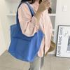 Bolso de hombro de lona con estampado de letras, estilo coreano, de gran capacidad, para estudiantes, de tela, sencillo, para viaje, primavera y verano de 2022