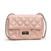 Bolso de Hombro Cadena Romboidal Color Sólido Estilo Coreano Bolso Cruzado Estilo Chanel Simple Textivo para el Trabajo Versátil Bolso Cuadrado Pequeño Transfronterizo