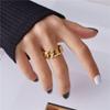 Corea del Sur Dongdaemun Plata de Ley S925 al por Mayor Cadena de Hip Hop Callejera Anillo Nuevo Celebridad de Internet Elegante Versátil Anillo Abierto