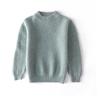 Suéter de punto de lana pura gruesa para niños de otoño e invierno, suéter cálido para niños y niñas, camisa base de cachemira.