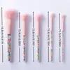 Conjunto de Pincéis de Maquiagem Portátil Personalizável de 7 Peças Ferramentas Profissionais de Maquiagem Pincel para Blush Pincel para Pó Conjunto de Pincéis para Sombra Transfronteiriço