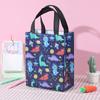 Bolsa de Embalaje de Tela No Tejida Multicolor de Dibujos Animados de Dinosaurio Transfronteriza Recubierta con Película Termoprensada Bolsa Ecológica Logotipo Impreso Bolsa de Regalo